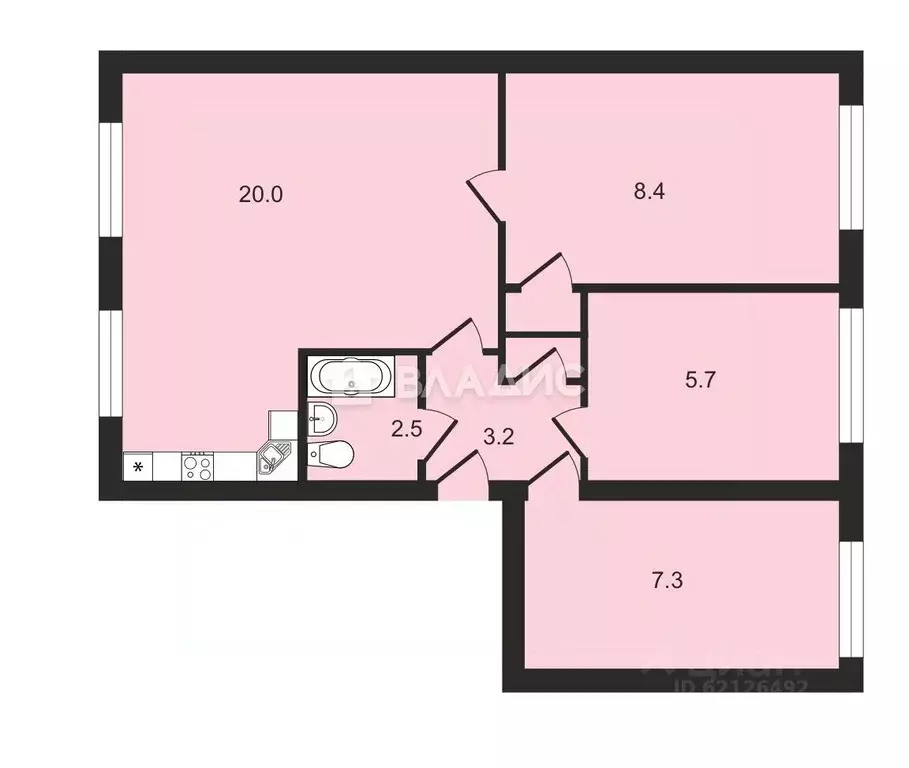 3-к кв. Санкт-Петербург Дачный просп., 36К2 (49.2 м) - Фото 1