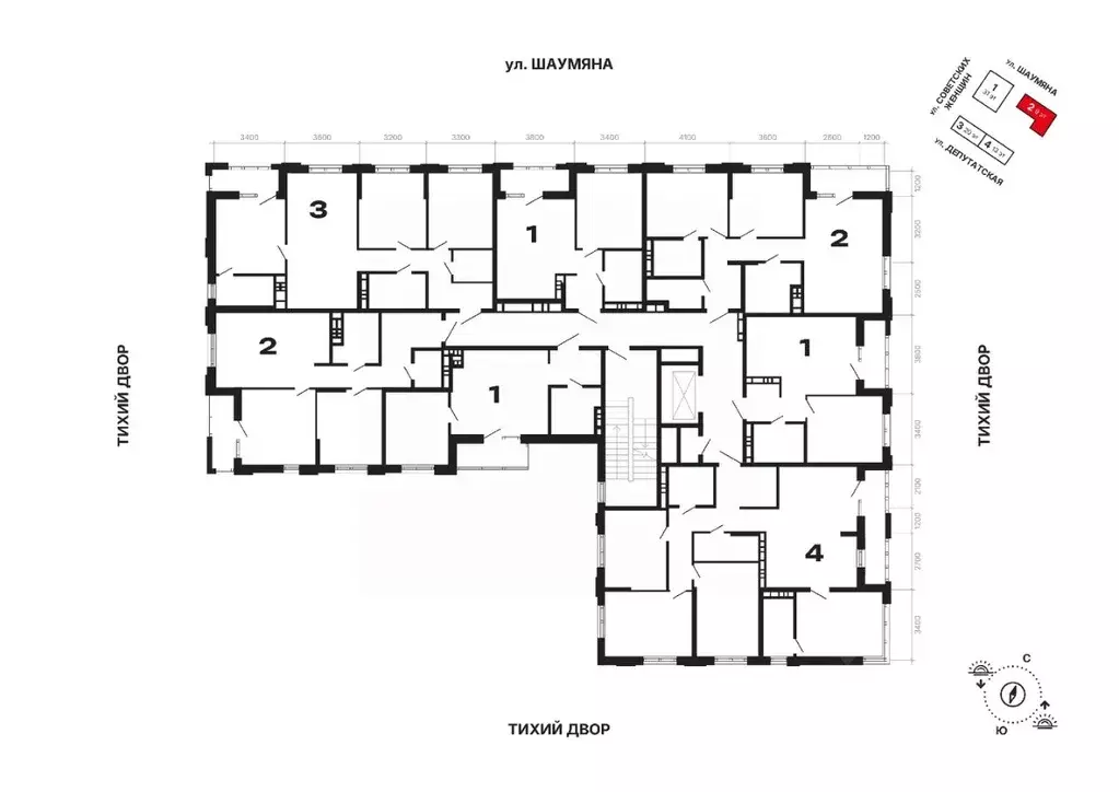 2-к кв. Свердловская область, Екатеринбург ул. Шаумяна, 11 (68.6 м) - Фото 2