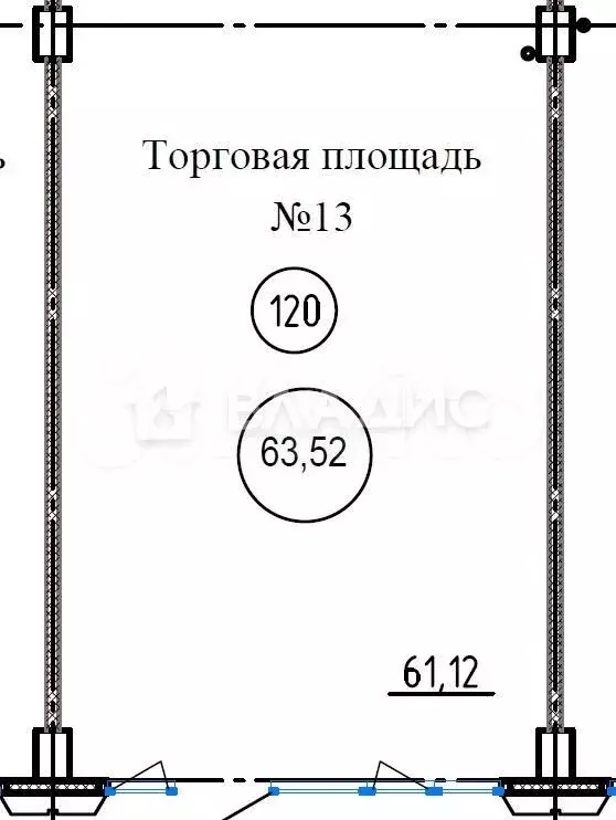 Сдам помещение свободного назначения, 63.52 м - Фото 1