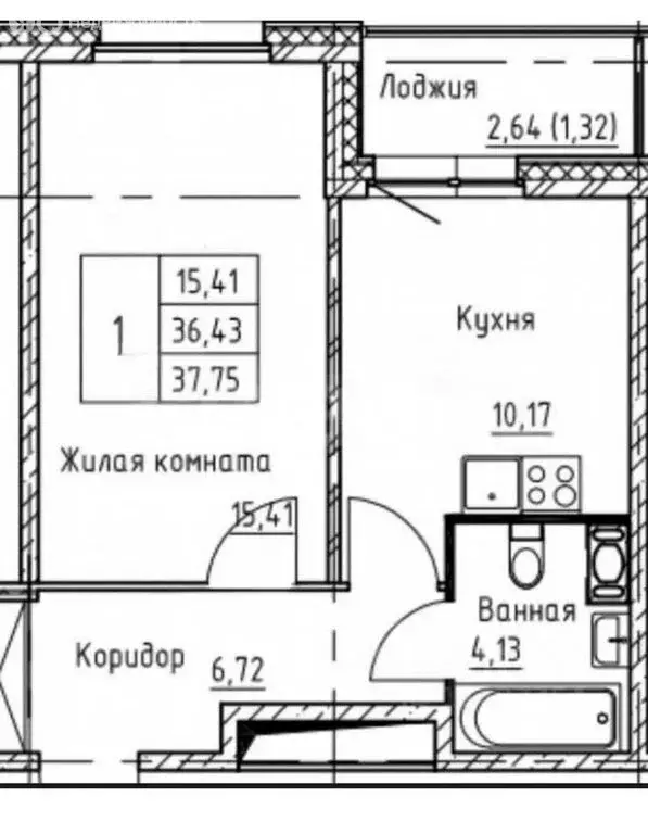 1-комнатная квартира: Санкт-Петербург, бульвар Головнина, 4 (39 м) - Фото 0