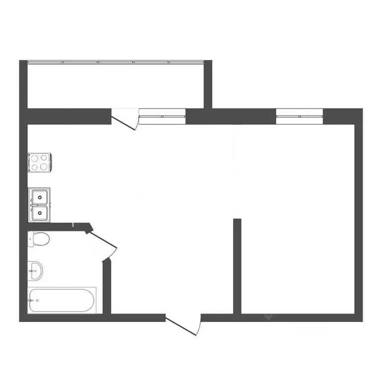 1-к кв. Крым, Симферополь ул. Ешиль Ада (42.0 м) - Фото 2