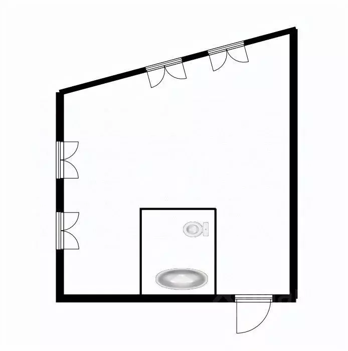 Студия Томская область, Томск ул. Алексея Беленца, 5 (25.7 м) - Фото 2
