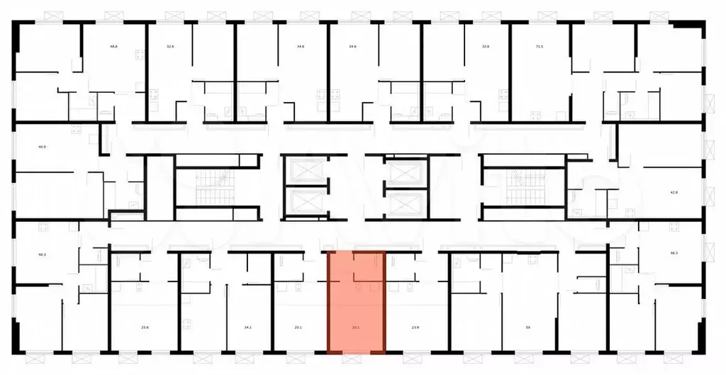 Квартира-студия, 20,1 м, 21/33 эт. - Фото 1