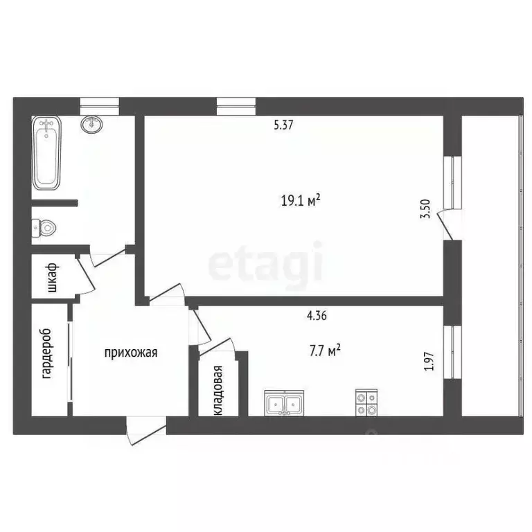 1-к кв. Ярославская область, Рыбинский муниципальный округ, пос. ... - Фото 2