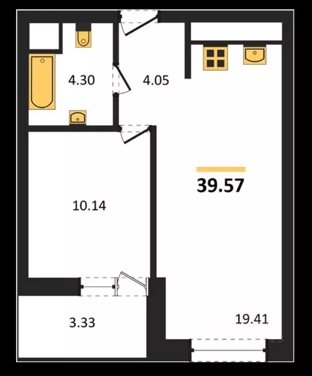 1-к кв. Пензенская область, Пенза ул. Щербакова, 73 (39.57 м) - Фото 0