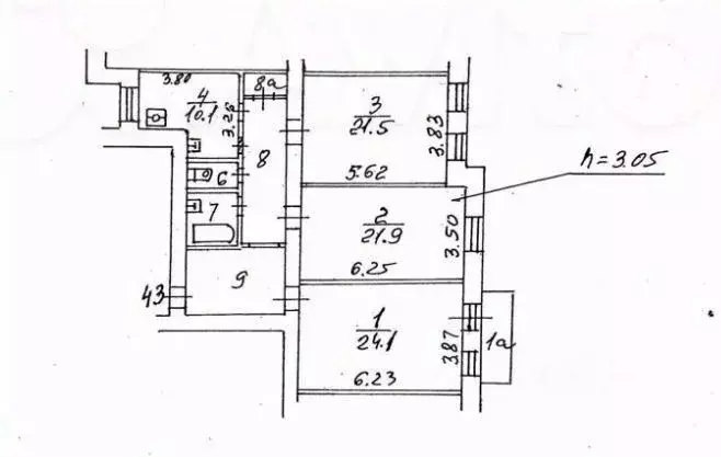 3-к кв. Москва Новопесчаная ул., 23К7 (110.0 м) - Фото 1