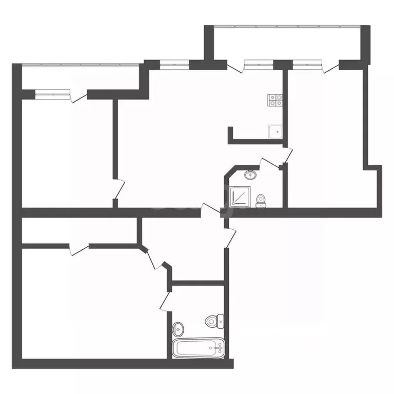 4-к кв. Тульская область, Тула Литейная ул., 4 (129.5 м) - Фото 2