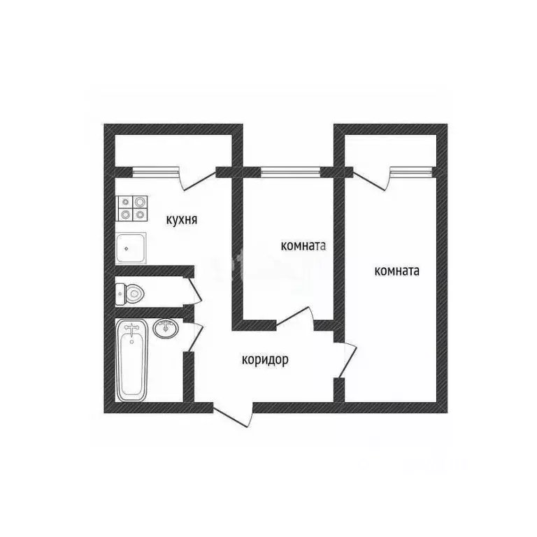 2-к кв. Ленинградская область, Киришский район, Кусинское с/пос, д. ... - Фото 2
