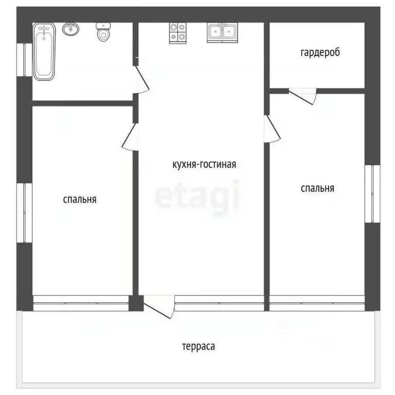 Дом в Тюменская область, Нижнетавдинский район, Березка СНТ  (84 м) - Фото 1