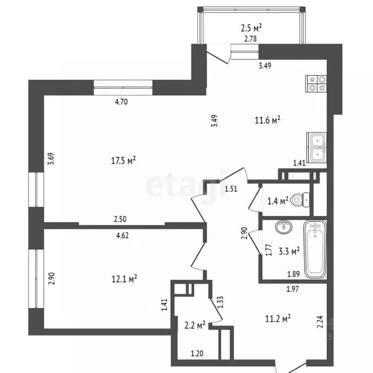2-к кв. Москва Бибиревская ул., 4А (61.0 м) - Фото 2