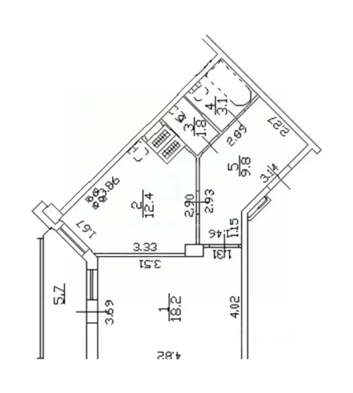 1-к кв. Санкт-Петербург Парашютная ул., 54 (45.3 м) - Фото 2