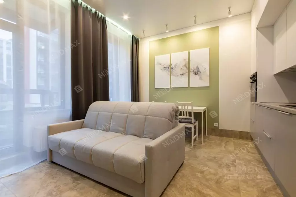 Студия Санкт-Петербург ул. Александра Матросова, 1 (33.0 м) - Фото 1