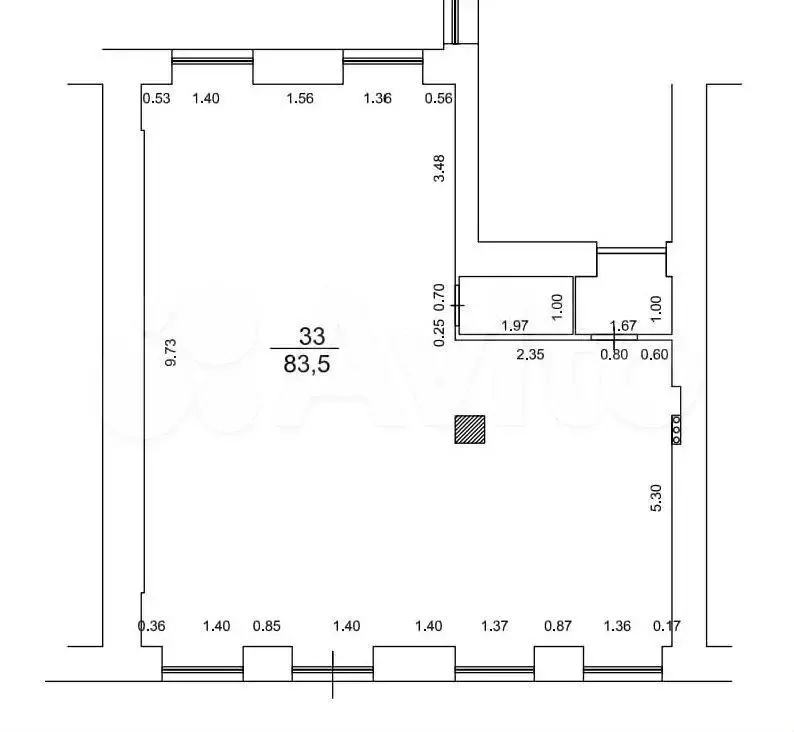 помещение 84 м.кв. в центре. витринное остекление - Фото 0