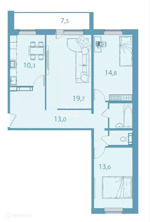 Продаётся 3-к квартира, 84.22 м - Фото 0