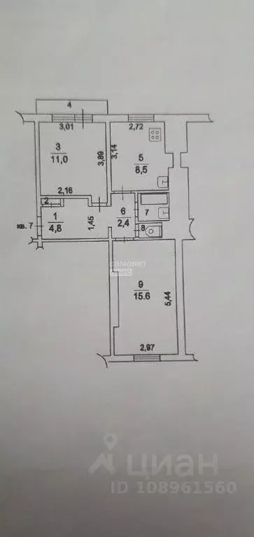 2-к кв. Московская область, Ленинский городской округ, пос. Петровское ... - Фото 2