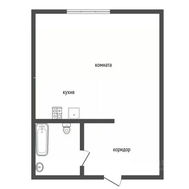 Студия Воронежская область, Воронеж ул. Березовая Роща, 20 (16.9 м) - Фото 1