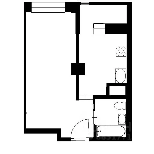 1-к кв. Ленинградская область, Мурино Всеволожский район, ул. Шоссе в ... - Фото 2