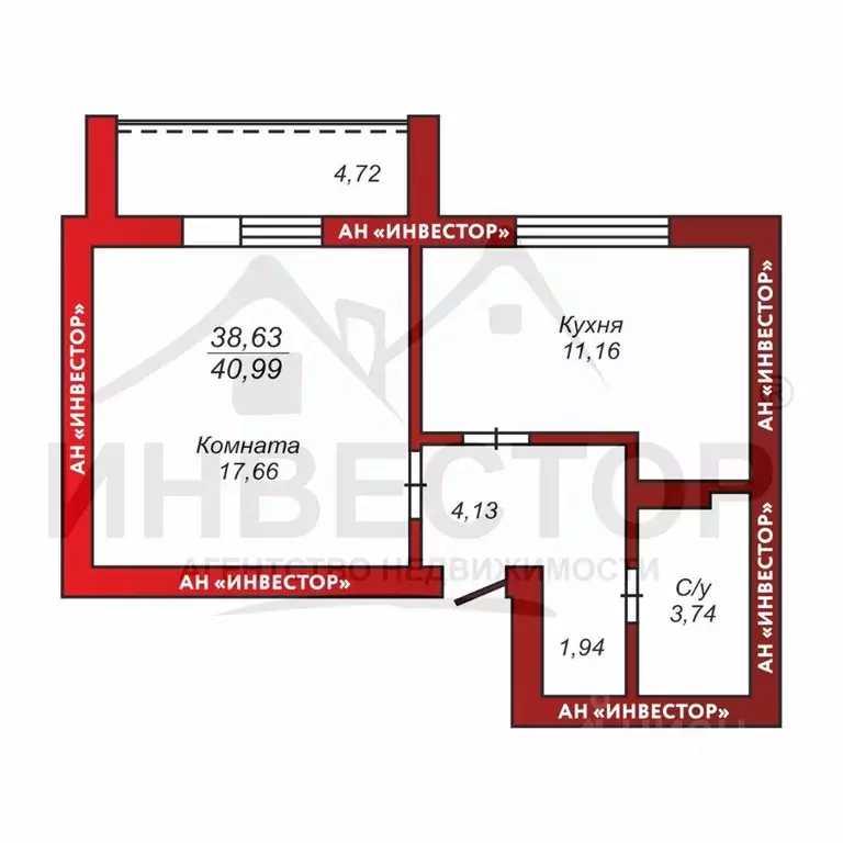 1-к кв. Челябинская область, Сосновский муниципальный округ, Поселок ... - Фото 2