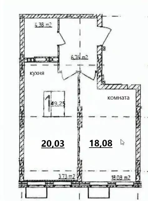 1-к кв. Нижегородская область, Нижний Новгород Правдинская ул., 43 ... - Фото 2