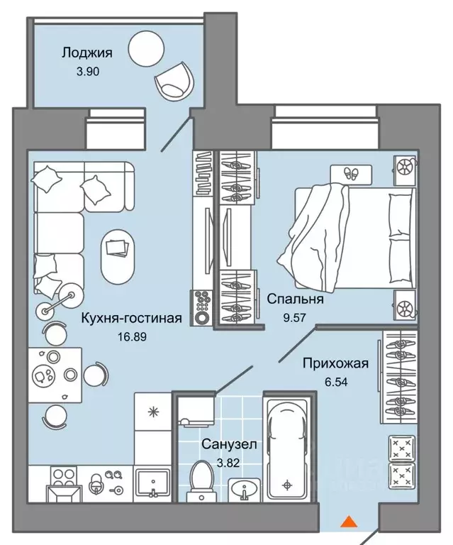 2-к кв. Кировская область, Киров ул. Дмитрия Козулева (39.0 м) - Фото 0