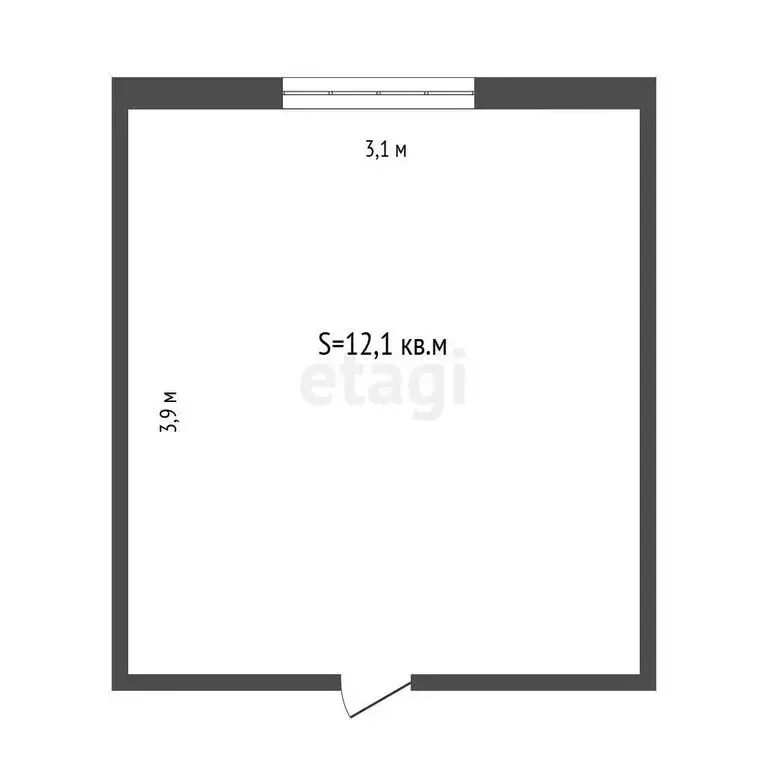 1к в -комнатной квартире (12.1 м) - Фото 1