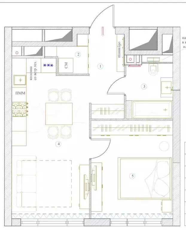 2-к. квартира, 50 м, 7/41 эт. - Фото 0