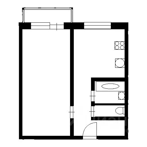 1-к кв. Воронежская область, Воронеж ул. Димитрова, 144 (39.0 м) - Фото 2