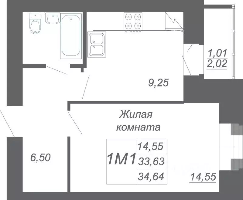 1-к кв. Татарстан, Зеленодольский район, Осиновское с/пос, с. Осиново ... - Фото 1