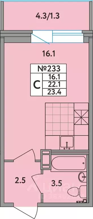 Студия Ленинградская область, Всеволожский район, д. Новое Девяткино ... - Фото 1