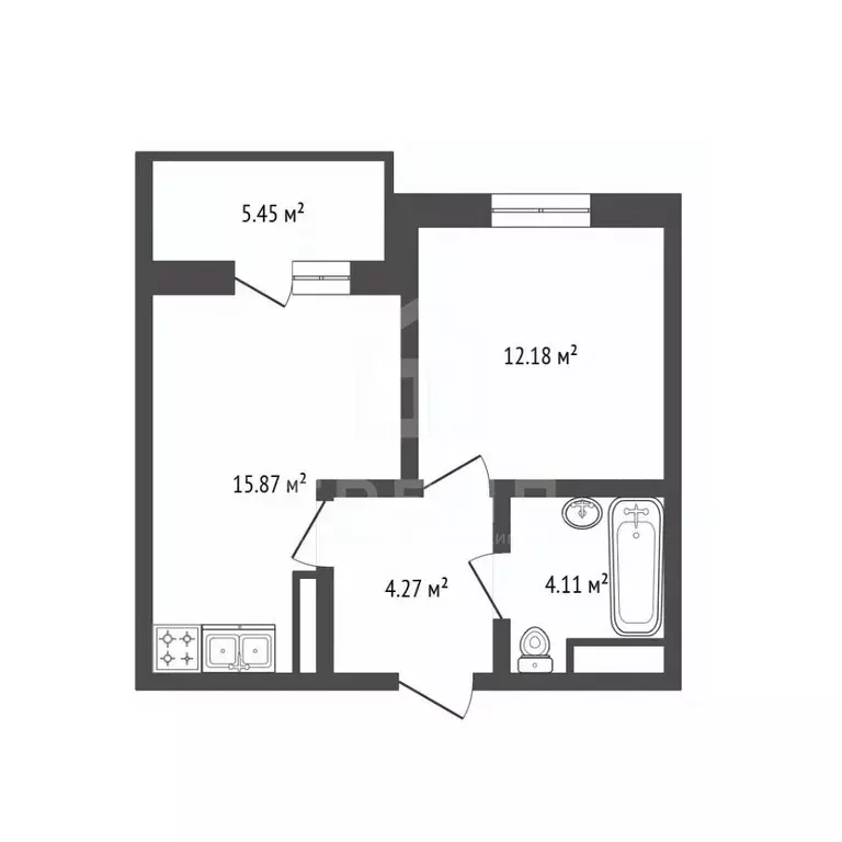 1-к кв. Санкт-Петербург ш. Суздальское, 8 (38.1 м) - Фото 1