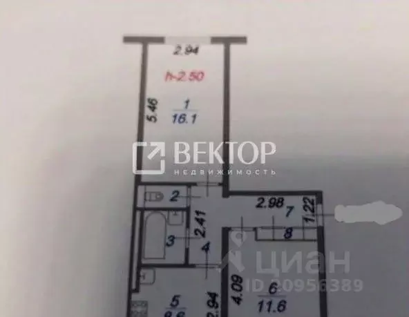 2-к кв. Ивановская область, Тейково ул. Новоженова, 1 (47.0 м) - Фото 2