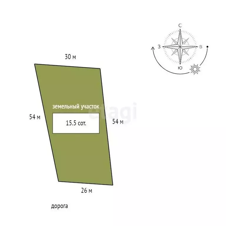 Участок в село Шагаровка, Рябиновая улица (15.5 м) - Фото 1