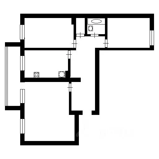 3-к кв. Курская область, Курск Республиканская ул., 24 (82.3 м) - Фото 1