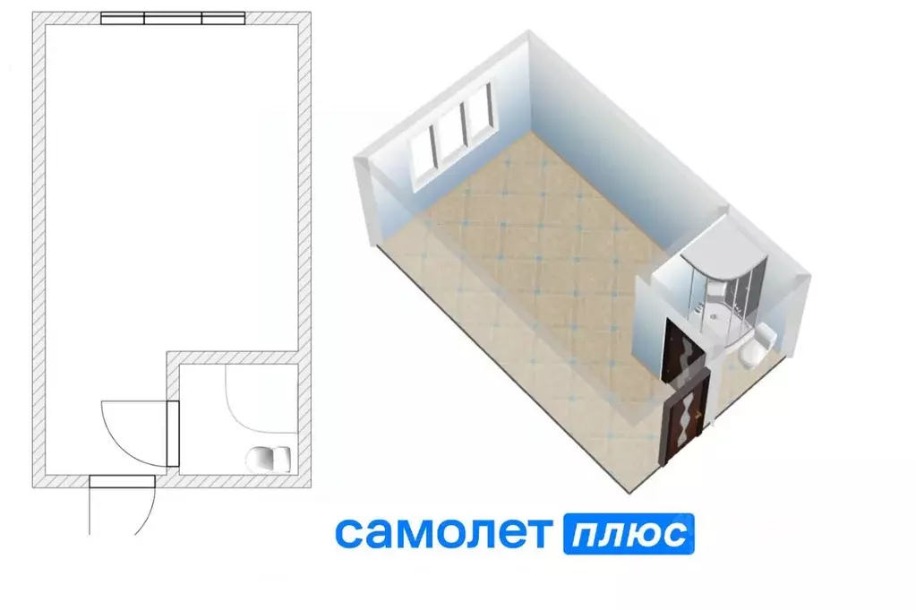 1-к кв. Кемеровская область, Кемерово Мирная ул., 8 (16.7 м) - Фото 2