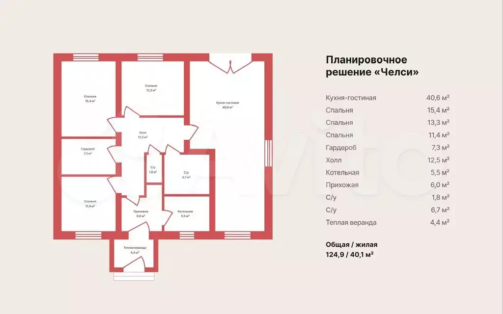 Дом 124,9 м на участке 10 сот. - Фото 0