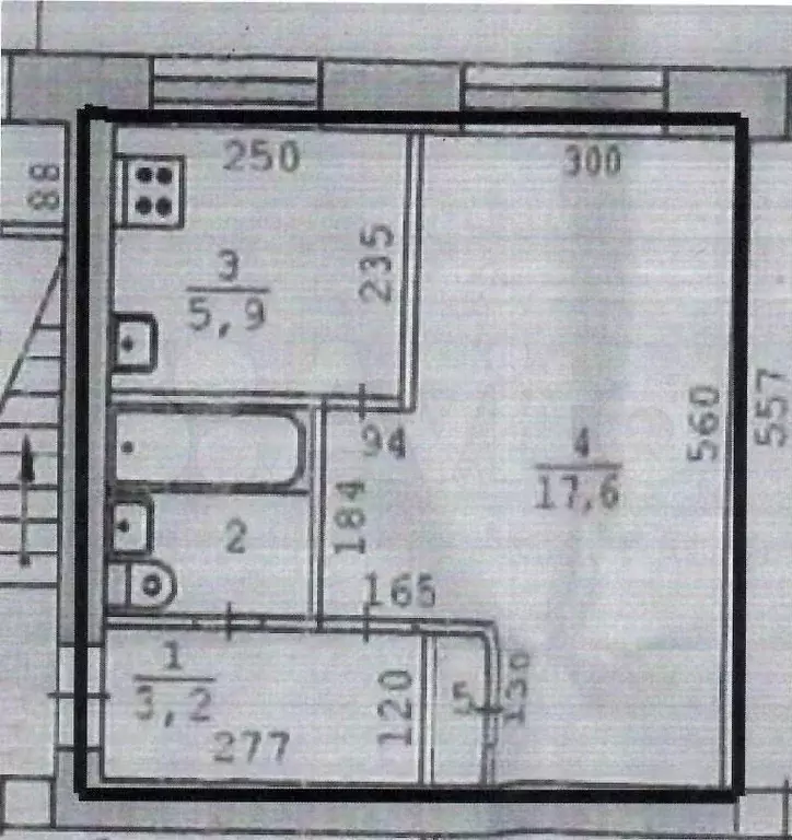 1-к. квартира, 30,3 м, 1/5 эт. - Фото 0