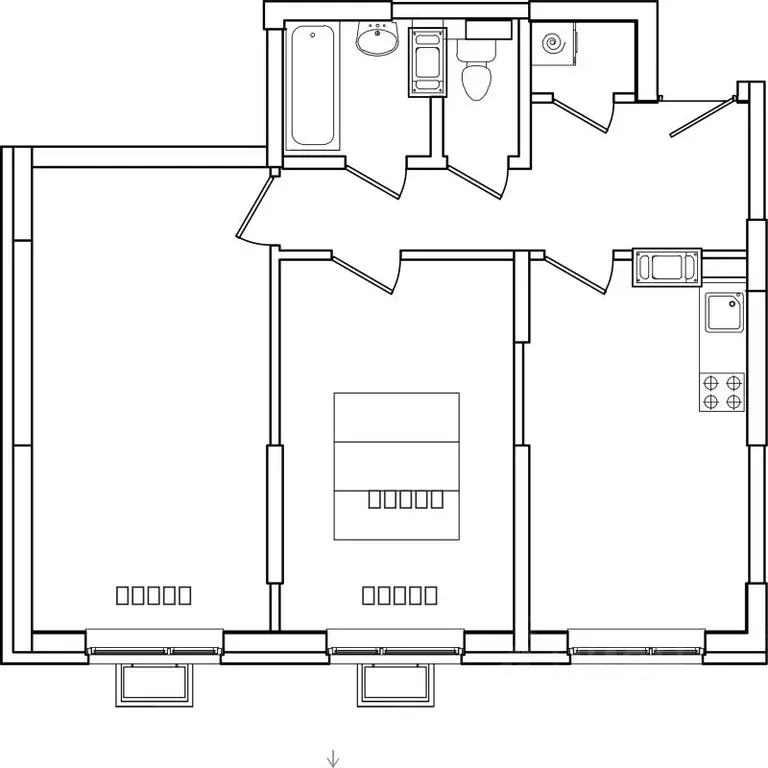 2-к кв. Московская область, Ленинский городской округ, д. Сапроново, ... - Фото 1