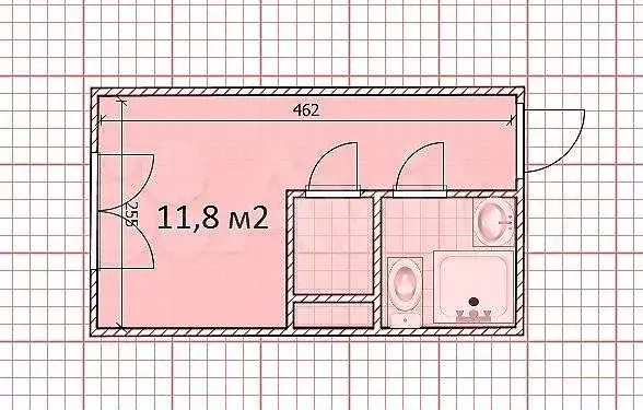 Квартира-студия, 11,8 м, 1/9 эт. - Фото 0