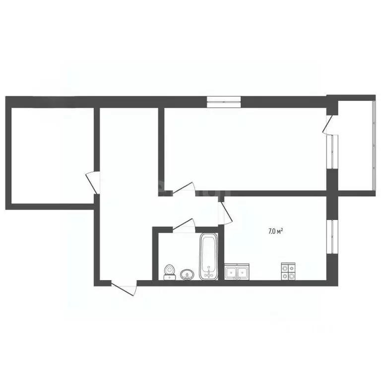 2-к кв. Алтайский край, Барнаул ул. Георгия Исакова, 133А (48.1 м) - Фото 2