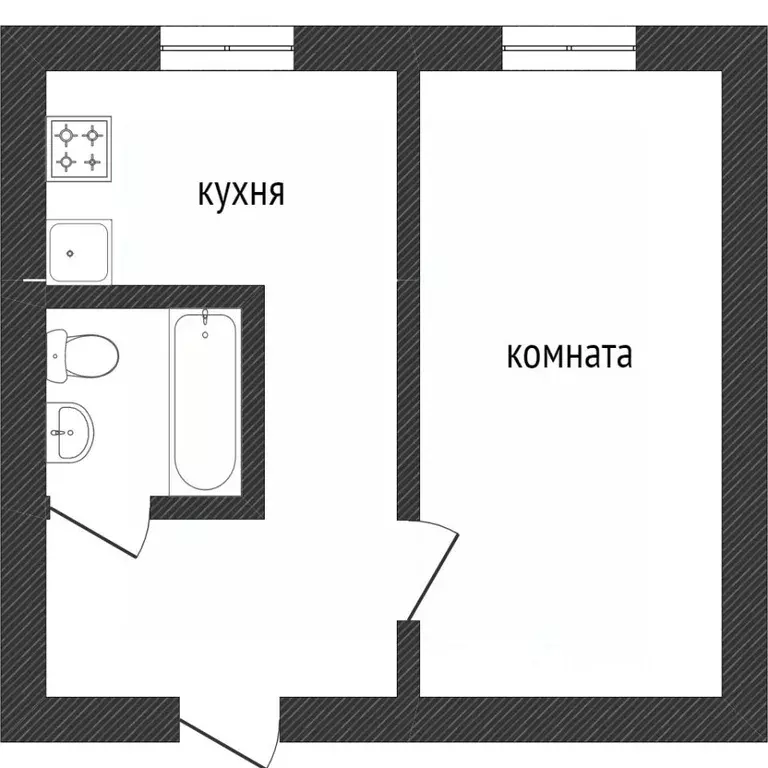 1-к кв. Костромская область, Кострома ул. Шагова, 191 (27.2 м) - Фото 0