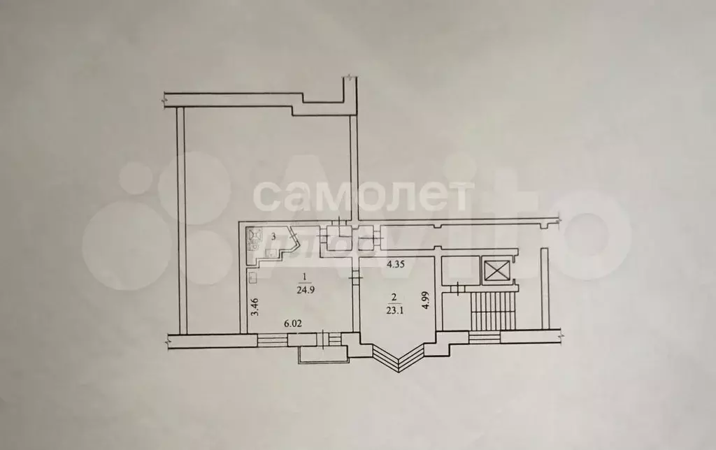 2-к. квартира, 52 м, 7/9 эт. - Фото 0
