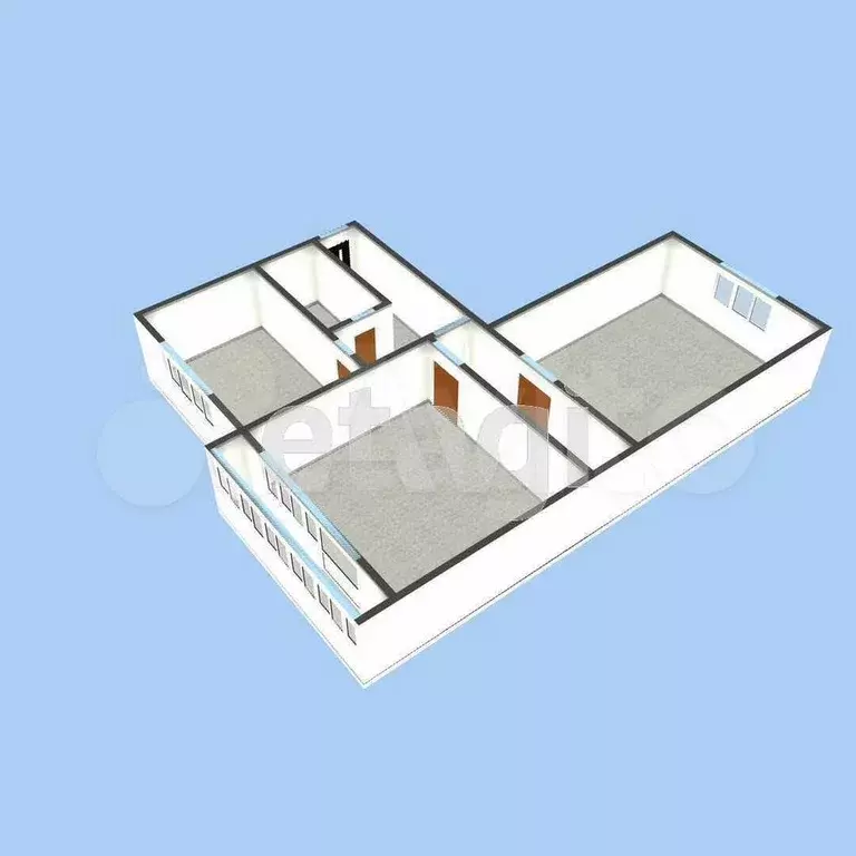 2-к. квартира, 43,7 м, 5/5 эт. - Фото 0