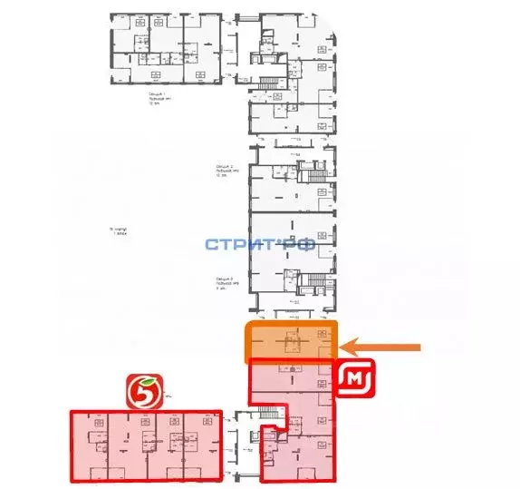 Торговая площадь в Москва № 108 кв-л, Алхимово жилой комплекс, 15 (104 ... - Фото 2