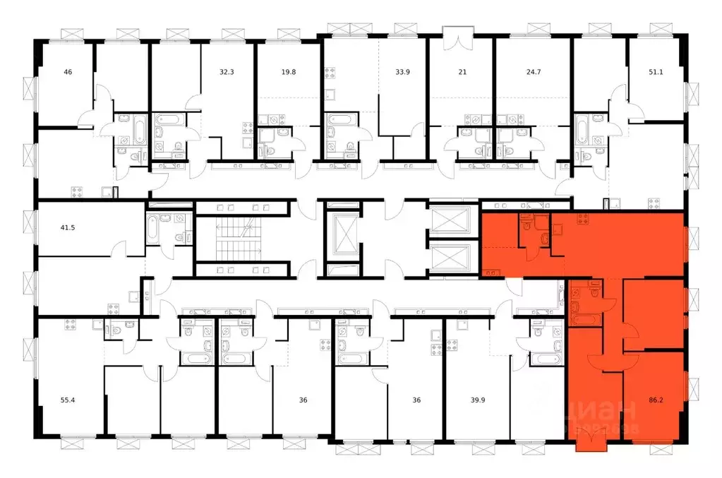 3-к кв. Московская область, Мытищи ул. Колонцова, 2Бк4 (84.7 м) - Фото 2