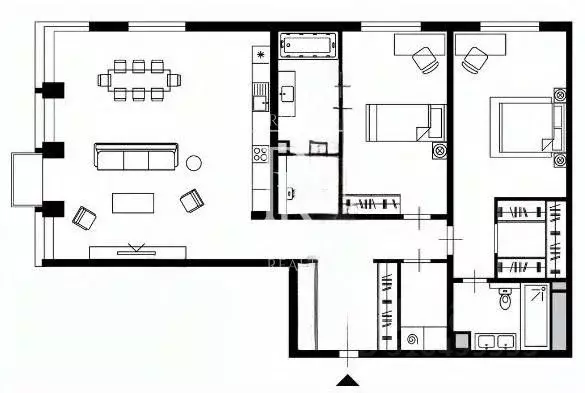 3-к кв. Москва Лаки жилой квартал,  (128.0 м) - Фото 1