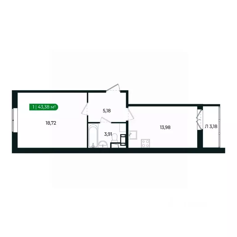 1-к кв. Ленинградская область, Сертолово Всеволожский район, ... - Фото 2