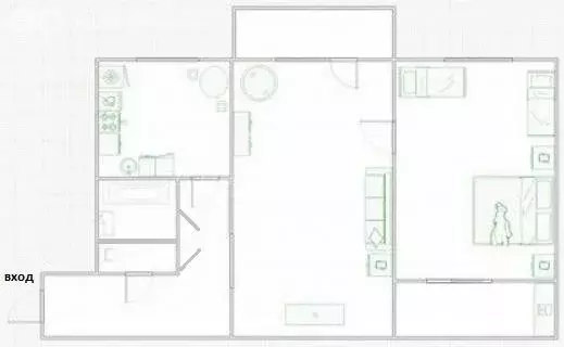 2-комнатная квартира: Люберцы, улица Мира, 11 (45 м) - Фото 1
