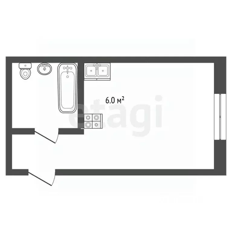 Студия Москва ул. Саларьевская, 16к5 (27.4 м) - Фото 2