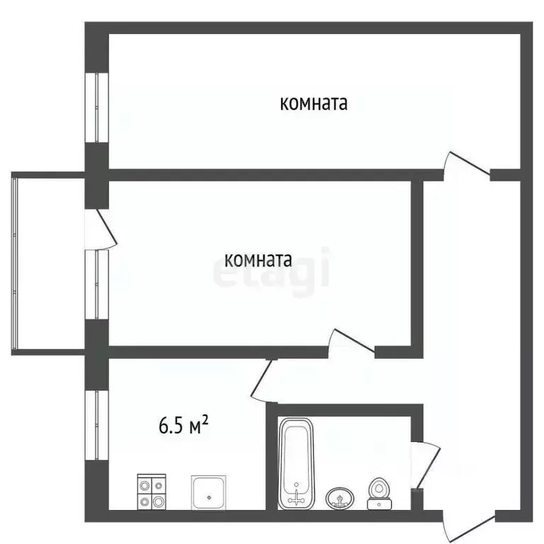 2-к кв. Ярославская область, Рыбинск Ошурковская ул., 3 (44.5 м) - Фото 1