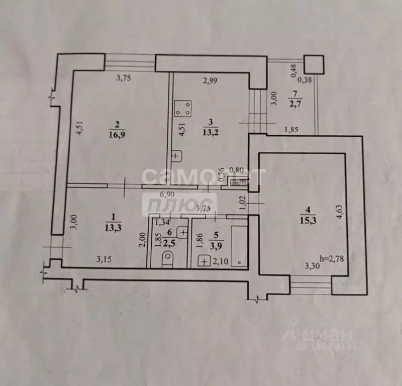 2-к кв. Забайкальский край, Чита ул. Столярова, 93 (65.1 м) - Фото 2